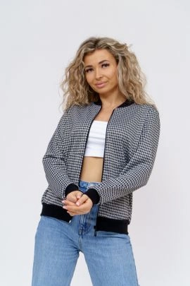 Толстовка женская Жаккард 1Т (серый)