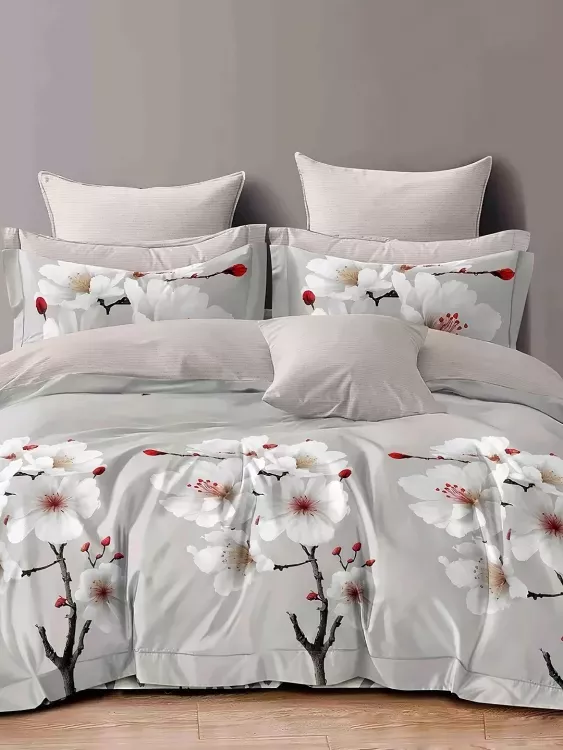 Постельное белье сатин элит на молнии - Цветущие яблони