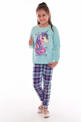 Пижама подростковая 12-073б (ментол), Единорог