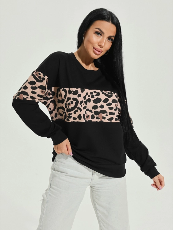 Келли свитшот женский (леопард)