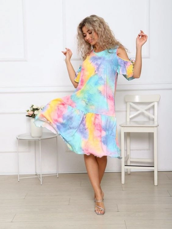 Платье Тропиканка Радуга последний размер