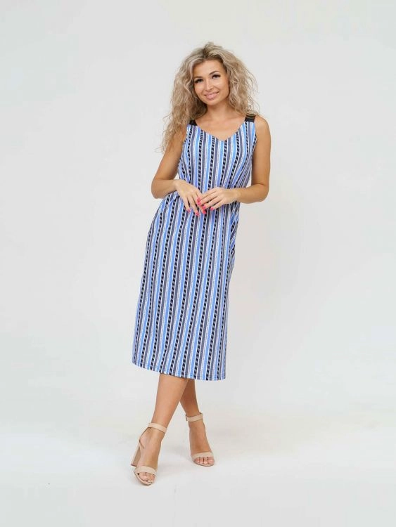 Сарафан 25889-г голубой последний размер