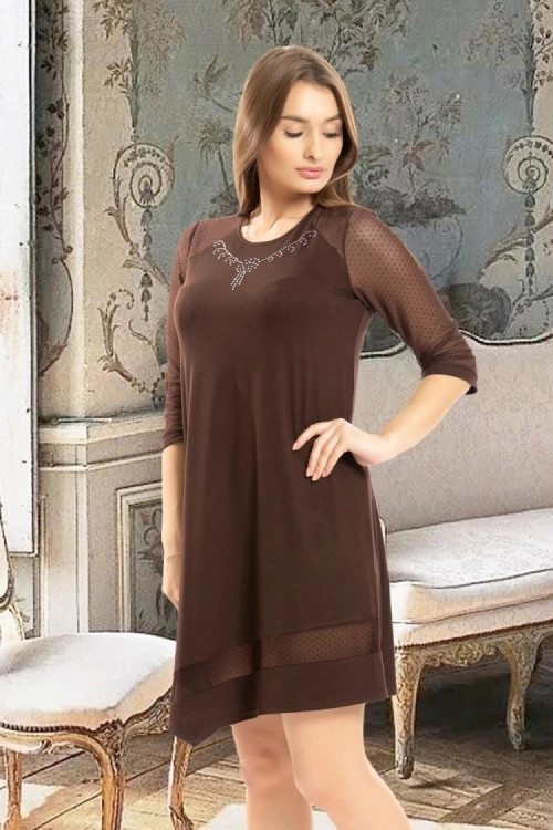 Платье 24601 коричневый последний размер