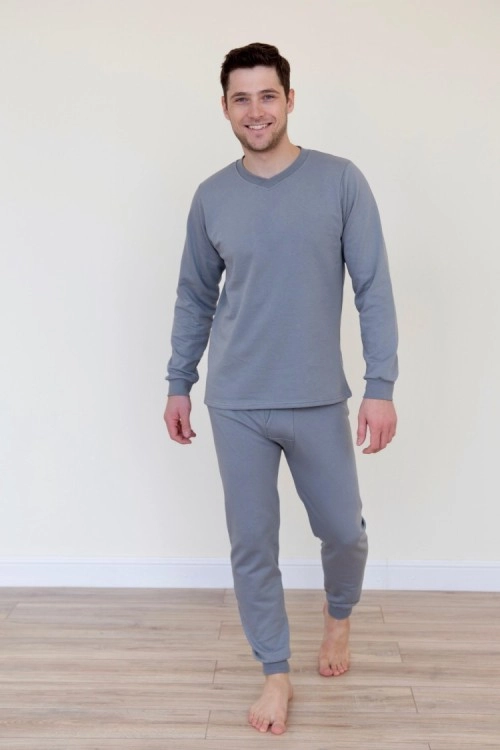 Нательное белье мужское с начесом темно-серый последний размер